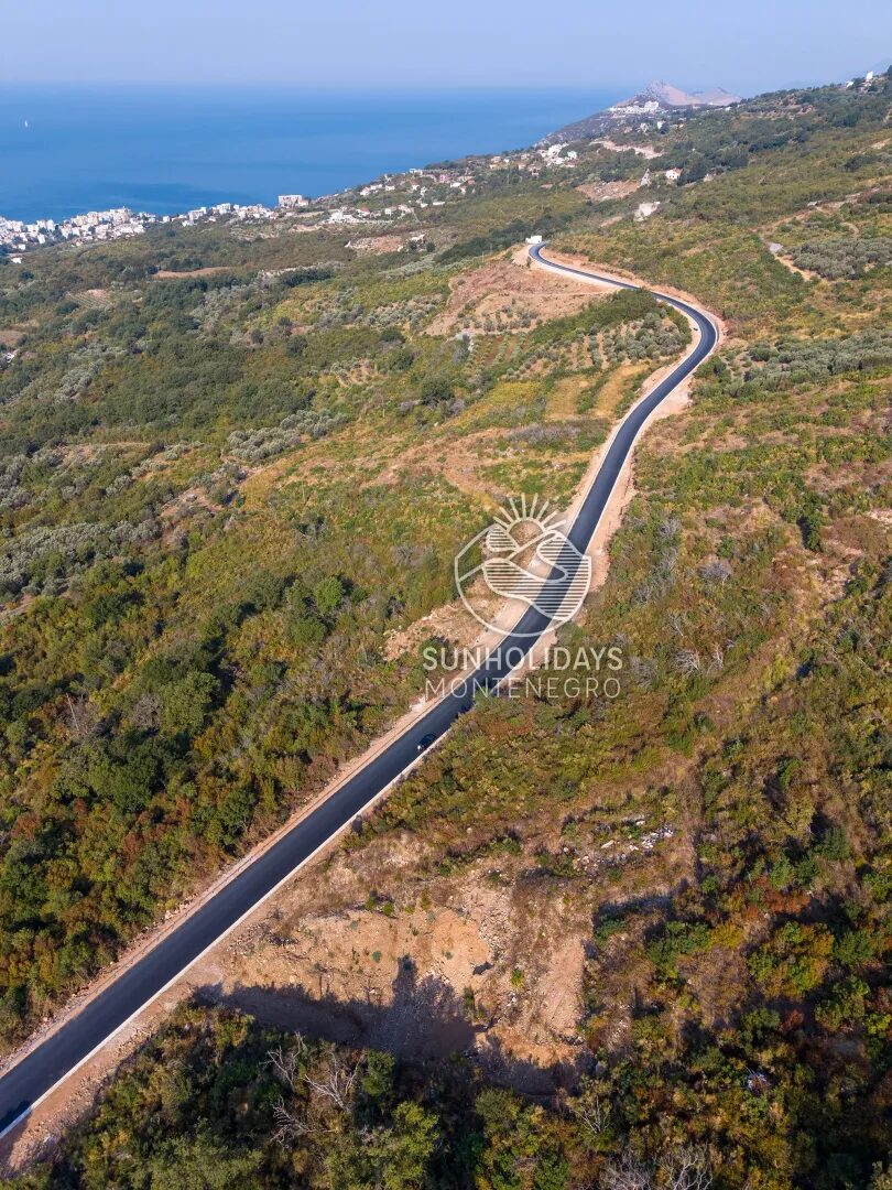 5,240 m² Land with Sea View by the Main Road – Dobra Voda, Bar – SunHolidays Montenegro