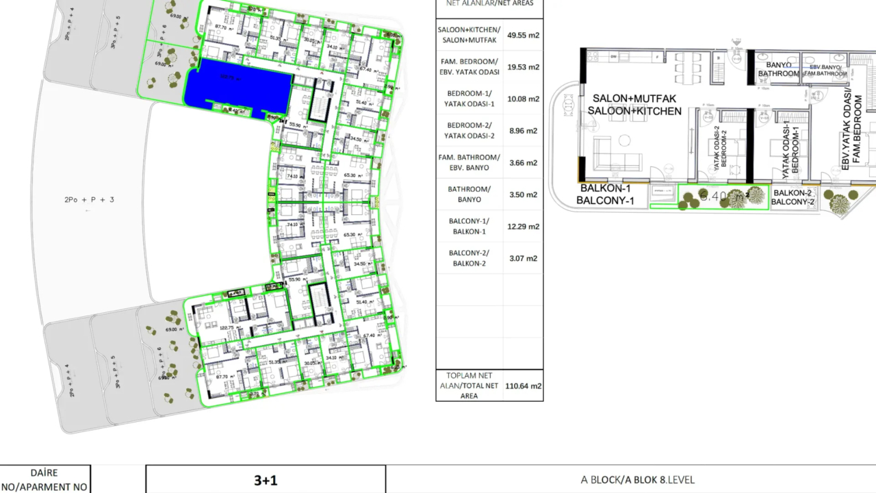 New Three-Bedroom Apartment with 3 Terraces in the Sapphireall Complex – Ilino, Bar – SunHolidays Montenegro