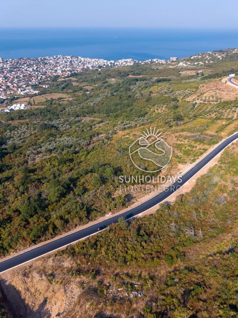 5,240 m² Land with Sea View by the Main Road – Dobra Voda, Bar – SunHolidays Montenegro